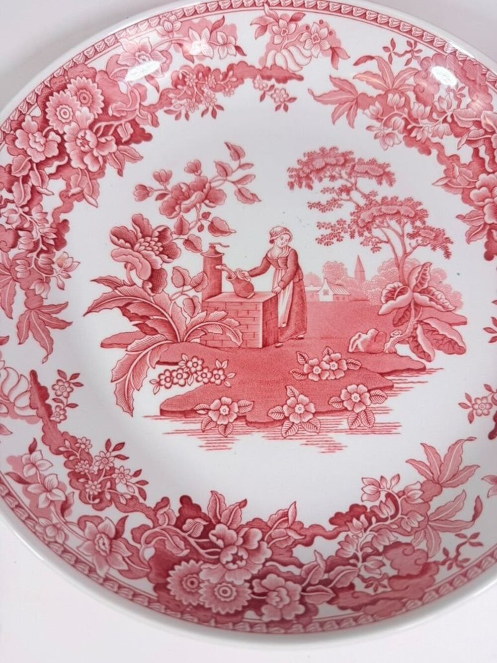 Pasta Serving Bowl Spode Archive Collection Georgian Series England Girl At Well - Picture 3 of 16